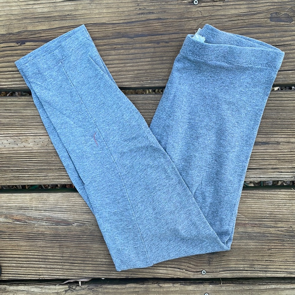 Heather Gray Mid-Rise Cropped Leggings